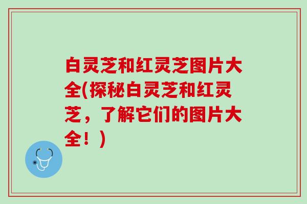 白灵芝和红灵芝图片大全(探秘白灵芝和红灵芝,了解它们的图片大全!) 白灵芝和红灵芝图片大全(探秘白灵芝和红灵芝,了解它们的图片大全!)