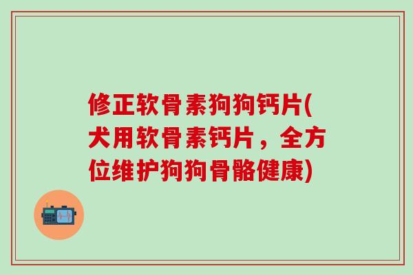修正软骨素狗狗钙片(犬用软骨素钙片，全方位维护狗狗骨骼健康)