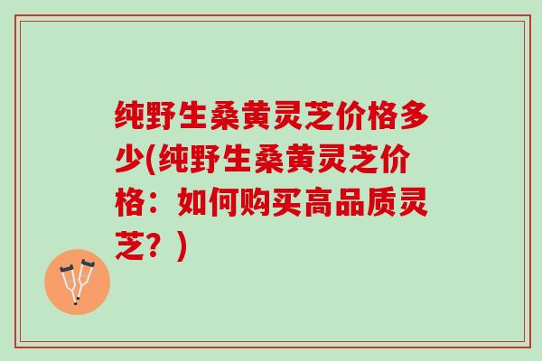 纯野生桑黄灵芝价格多少(纯野生桑黄灵芝价格：如何购买高品质灵芝？)