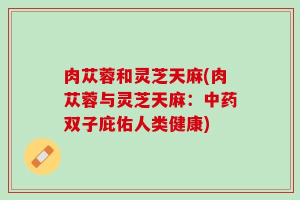 肉苁蓉和灵芝天麻(肉苁蓉与灵芝天麻：中药双子庇佑人类健康)
