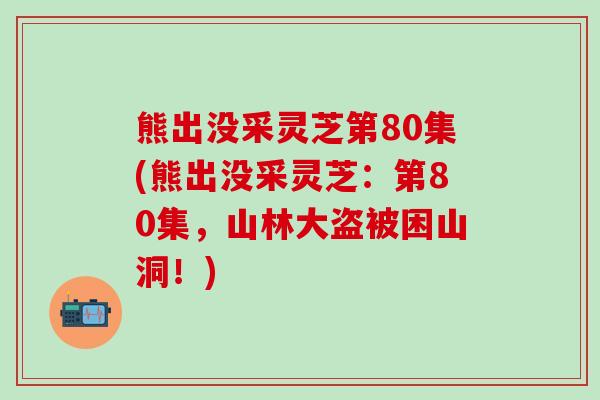熊出没采灵芝第80集(熊出没采灵芝：第80集，山林大盗被困山洞！)