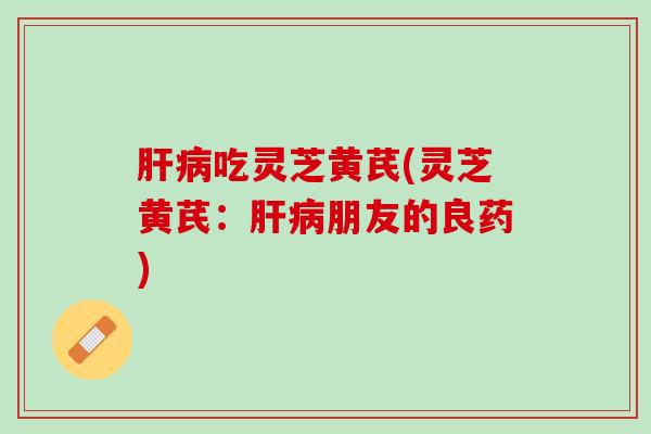 肝病吃灵芝黄芪(灵芝黄芪：肝病朋友的良药)