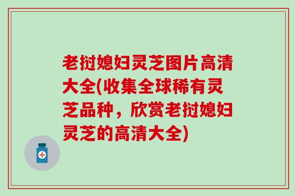 老挝媳妇灵芝图片高清大全(收集全球稀有灵芝品种，欣赏老挝媳妇灵芝的高清大全)