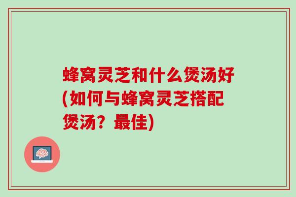 蜂窝灵芝和什么煲汤好(如何与蜂窝灵芝搭配煲汤？最佳)