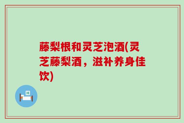 藤梨根和灵芝泡酒(灵芝藤梨酒，滋补养身佳饮)