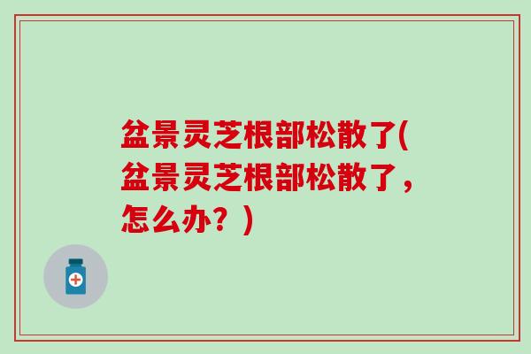 盆景灵芝根部松散了(盆景灵芝根部松散了，怎么办？)