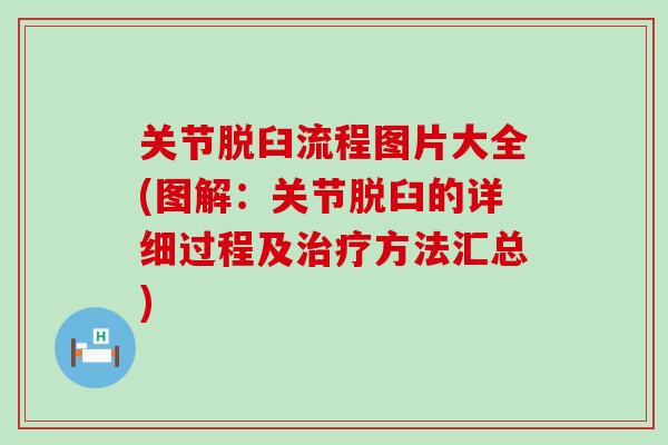 关节脱臼流程图片大全(图解：关节脱臼的详细过程及治疗方法汇总)
