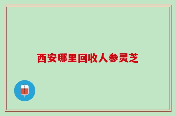 西安哪里回收人参灵芝