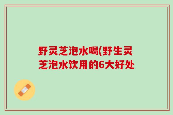 野灵芝泡水喝(野生灵芝泡水饮用的6大好处