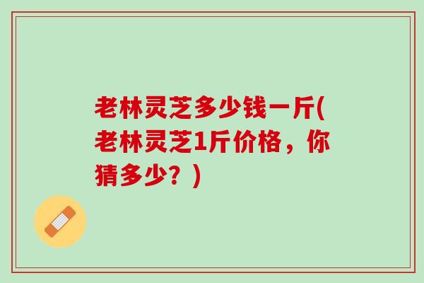 老林灵芝多少钱一斤(老林灵芝1斤价格，你猜多少？)