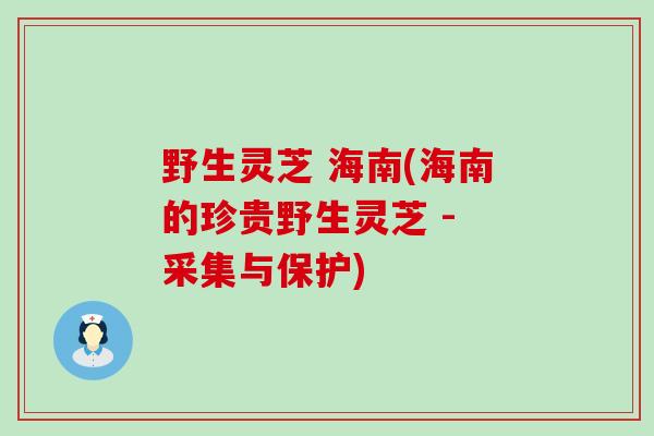 野生灵芝 海南(海南的珍贵野生灵芝 - 采集与保护)