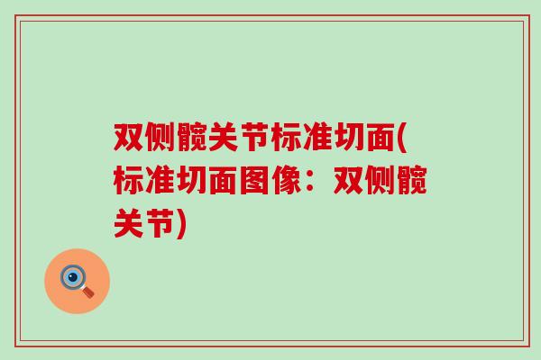 双侧髋关节标准切面(标准切面图像：双侧髋关节)