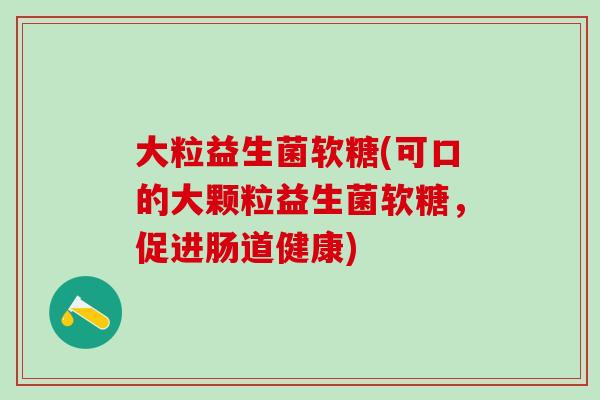 大粒益生菌软糖(可口的大颗粒益生菌软糖，促进肠道健康)