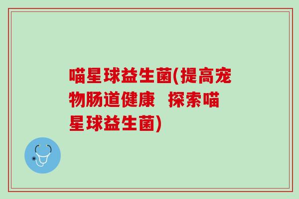 喵星球益生菌(提高宠物肠道健康  探索喵星球益生菌)