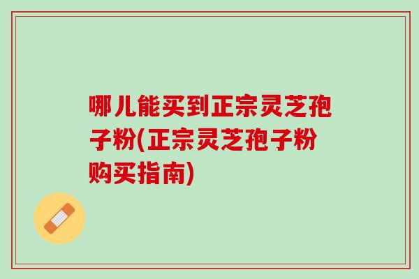哪儿能买到正宗灵芝孢子粉(正宗灵芝孢子粉购买指南)