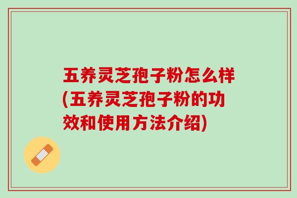 五养灵芝孢子粉怎么样(五养灵芝孢子粉的功效和使用方法介绍)