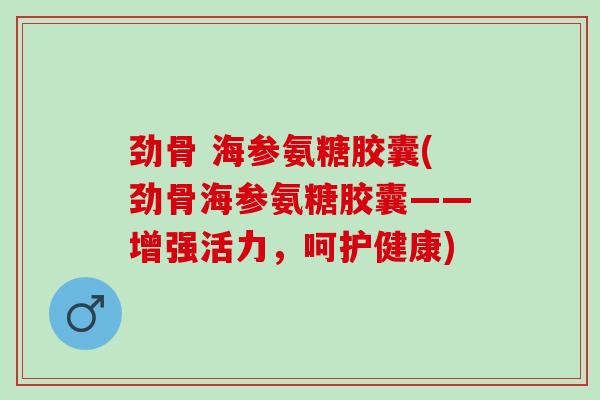 劲骨 海参氨糖胶囊(劲骨海参氨糖胶囊——增强活力，呵护健康)