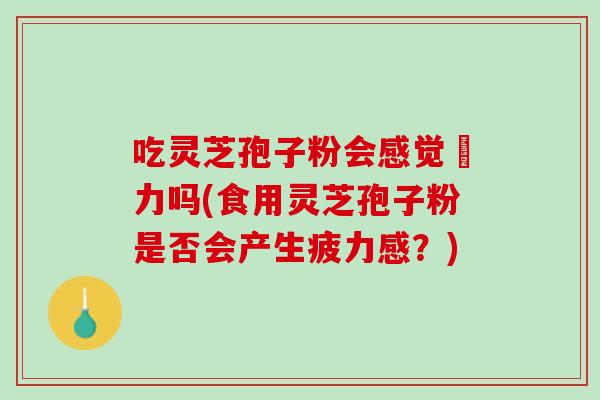 吃灵芝孢子粉会感觉疺力吗(食用灵芝孢子粉是否会产生疲力感？)