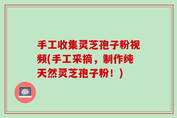 手工收集灵芝孢子粉视频(手工采摘，制作纯天然灵芝孢子粉！)