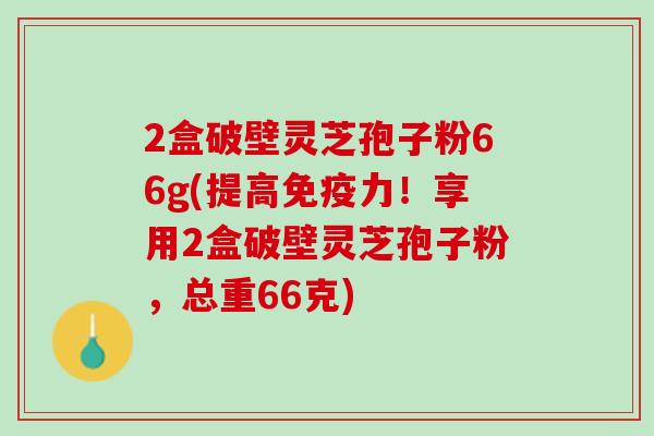 2盒破壁灵芝孢子粉66g(提高免疫力！享用2盒破壁灵芝孢子粉，总重66克)