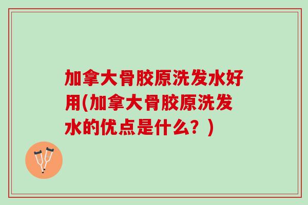 加拿大骨胶原洗发水好用(加拿大骨胶原洗发水的优点是什么？)