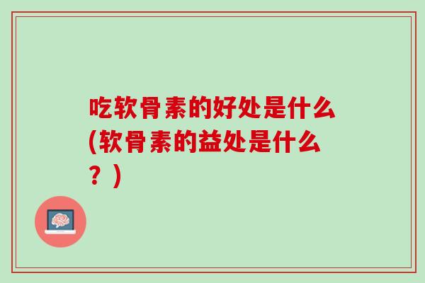吃软骨素的好处是什么(软骨素的益处是什么？)