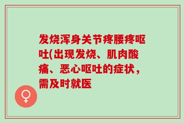 发烧浑身关节疼腰疼呕吐(出现发烧、肌肉酸痛、恶心呕吐的症状，需及时就医