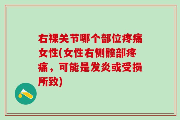 右裸关节哪个部位疼痛女性(女性右侧髋部疼痛，可能是发炎或受损所致)