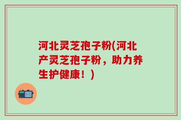 河北灵芝孢子粉(河北产灵芝孢子粉，助力养生护健康！)