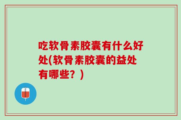 吃软骨素胶囊有什么好处(软骨素胶囊的益处有哪些？)
