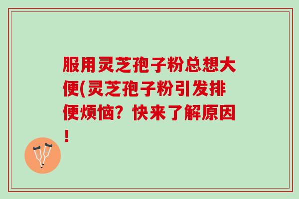 服用灵芝孢子粉总想大便(灵芝孢子粉引发排便烦恼？快来了解原因！