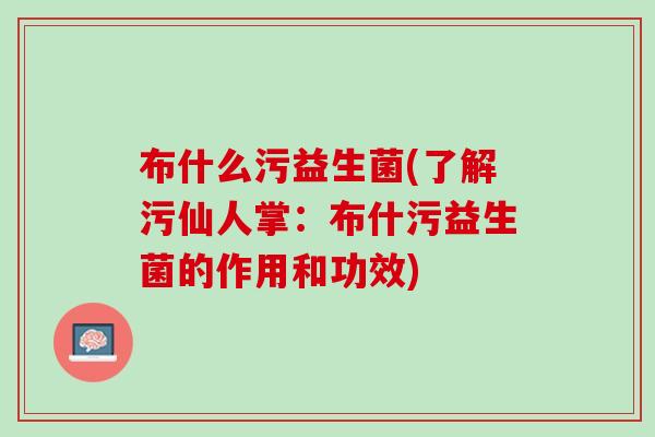 布什么污益生菌(了解污仙人掌：布什污益生菌的作用和功效)