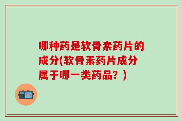 哪种药是软骨素药片的成分(软骨素药片成分属于哪一类药品？)