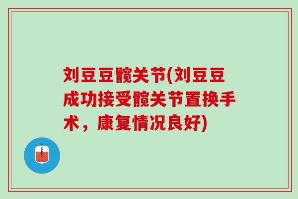 刘豆豆髋关节(刘豆豆成功接受髋关节置换手术，康复情况良好)