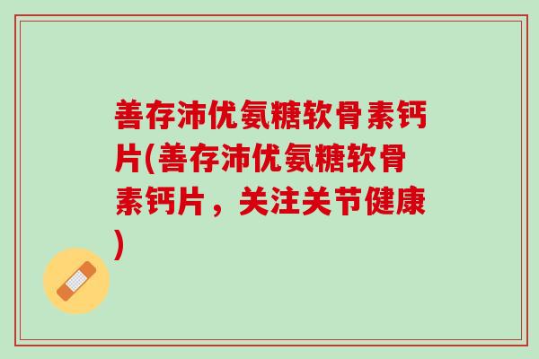 善存沛优氨糖软骨素钙片(善存沛优氨糖软骨素钙片，关注关节健康)