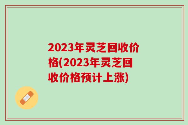 2023年灵芝回收价格(2023年灵芝回收价格预计上涨)