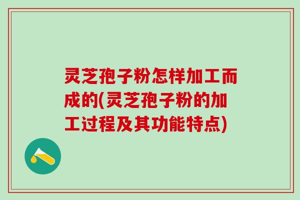 灵芝孢子粉怎样加工而成的(灵芝孢子粉的加工过程及其功能特点)