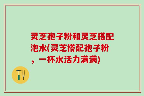 灵芝孢子粉和灵芝搭配泡水(灵芝搭配孢子粉,一杯水活力满满) 灵芝孢子粉和灵芝搭配泡水(灵芝搭配孢子粉,一杯水活力满满)