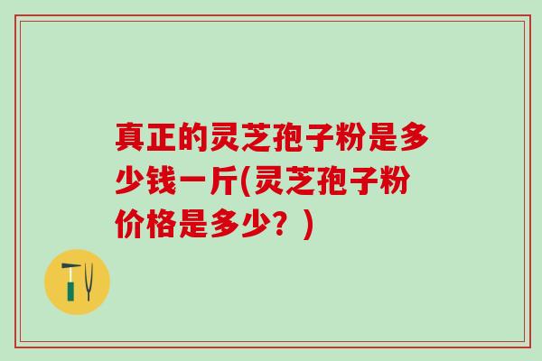 真正的灵芝孢子粉是多少钱一斤(灵芝孢子粉价格是多少？)