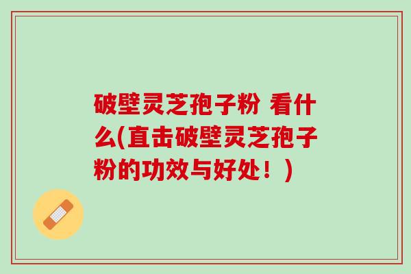 破壁灵芝孢子粉 看什么(直击破壁灵芝孢子粉的功效与好处!) 破壁灵芝孢子粉 看什么(直击破壁灵芝孢子粉的功效与好处!)