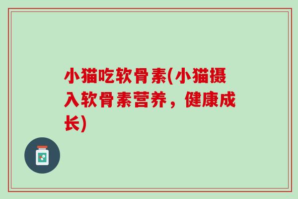 小猫吃软骨素(小猫摄入软骨素营养，健康成长)