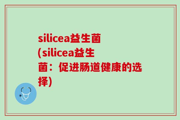 silicea益生菌(silicea益生菌：促进肠道健康的选择)