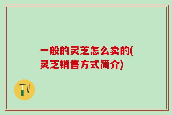 一般的灵芝怎么卖的(灵芝销售方式简介)