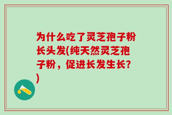 为什么吃了灵芝孢子粉长头发(纯天然灵芝孢子粉，促进长发生长？)