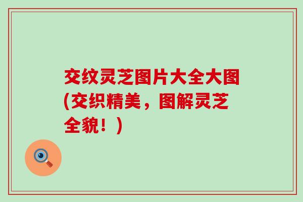 交纹灵芝图片大全大图(交织精美，图解灵芝全貌！)