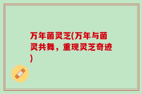 万年菌灵芝(万年与菌灵共舞，重现灵芝奇迹)