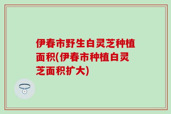 伊春市野生白灵芝种植面积(伊春市种植白灵芝面积扩大) 伊春市野生白灵芝种植面积(伊春市种植白灵芝面积扩大)