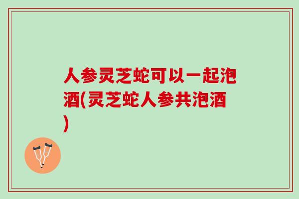 人参灵芝蛇可以一起泡酒(灵芝蛇人参共泡酒)