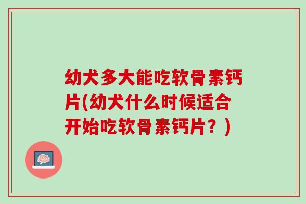 幼犬多大能吃软骨素钙片(幼犬什么时候适合开始吃软骨素钙片？)