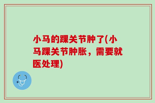 小马的踝关节肿了(小马踝关节肿胀，需要就医处理)